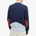 Folk Men's Damien Poulain Waffle Cardigan in Moon Intarsia Dp