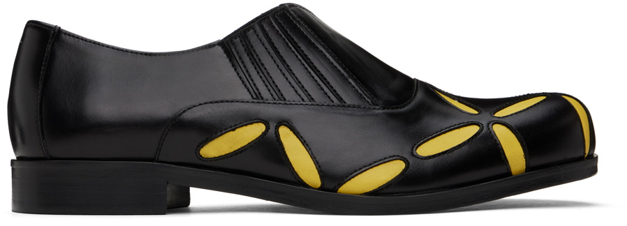 Stefan Cooke Black & Yellow Slashed Loafers