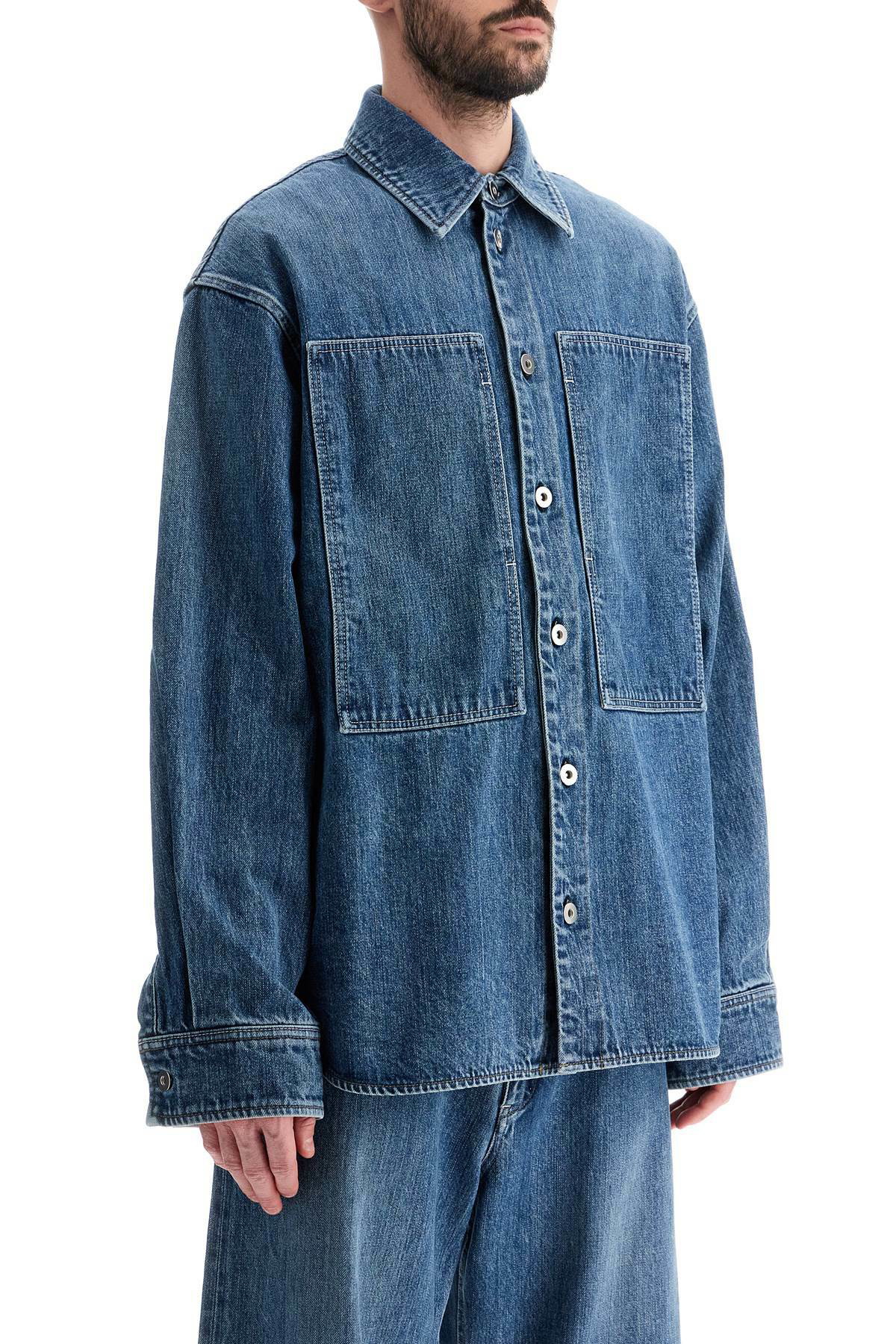 JIL SANDER japanese denim overshirt for men Blue Jil Sander