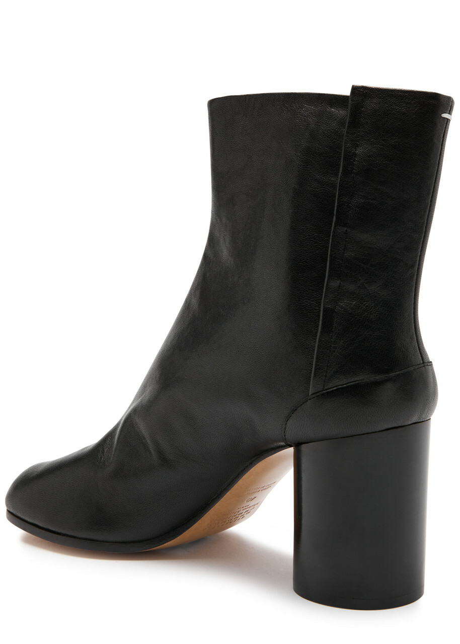 Maison Margiela TABI leather ankle short boots, white, size 37 1/2