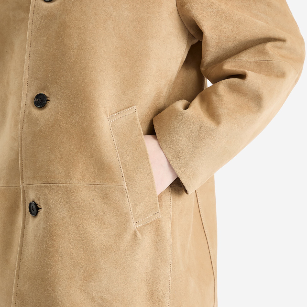 Dunst ♥ UNISEX SUEDE HALF JACKET /追跡付 DUNST Women's Unisex Suede Half Jacket in Camel Beige Dunst
