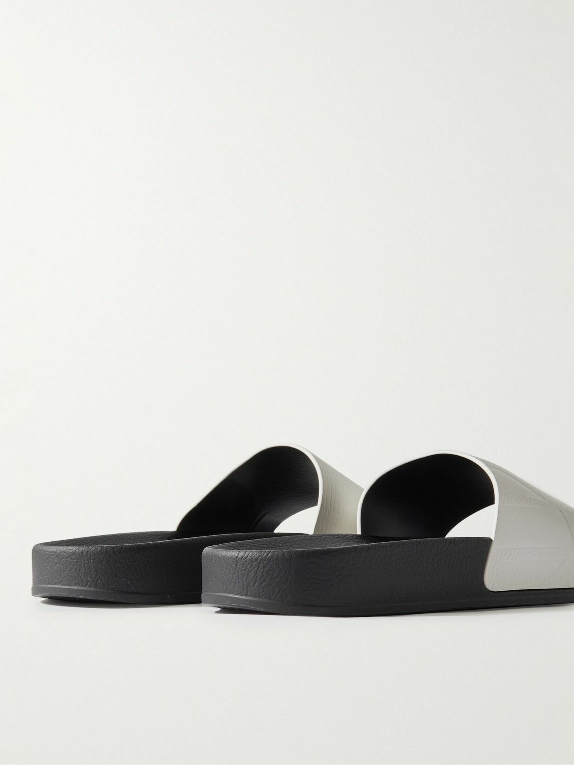 Frescobol Carioca - Humberto Debossed Full-Grain Leather Slides - White