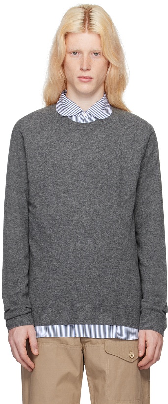 Photo: Comme des Garçons Shirt Gray Crewneck Sweater