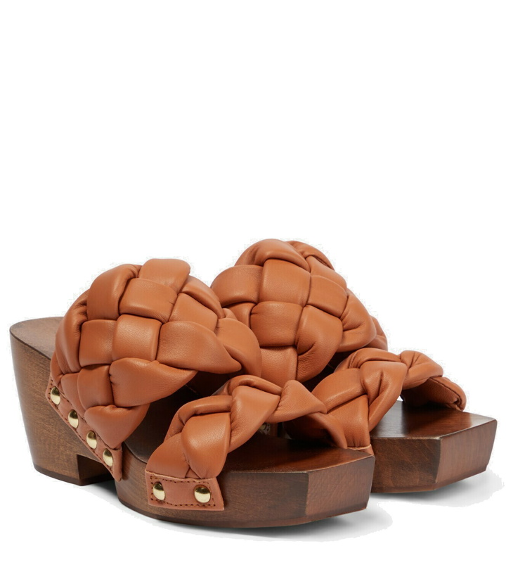 Photo: Zimmermann - Braided leather and wood clogs