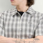 Dime Men's Plaid Short Sleeve Shirt in Grey