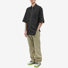 VTMNTS Men's Zip-up Short Sleeve Shirt in Black