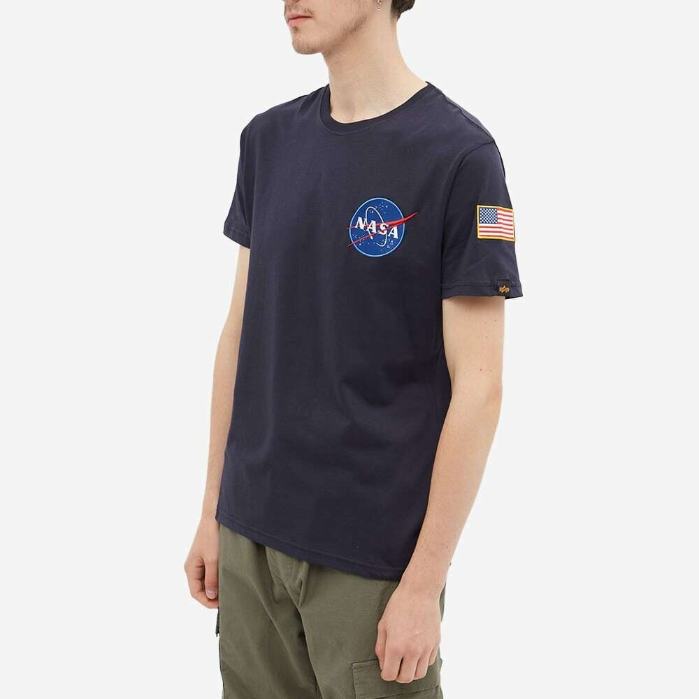 Alpha Industries Men\'s Space Shuttle T-Shirt in Replica Blue Alpha  Industries