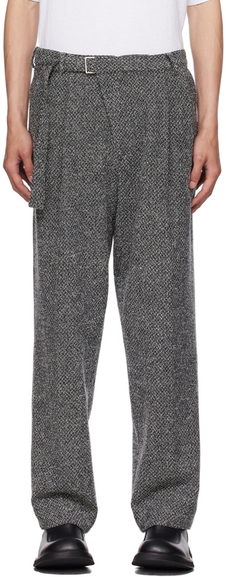 Photo: AFTER PRAY Black Belted Trousers