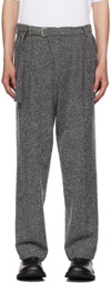 AFTER PRAY Black Belted Trousers