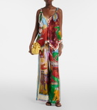 Alémais Mlak printed silk twill top