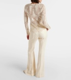 Gabriela Hearst Caps crochet wool and cashmere top