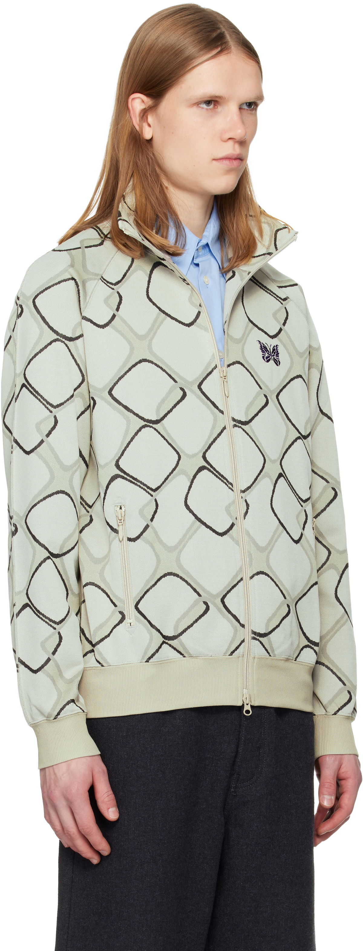 NEEDLES Taupe Abstract Track Jacket Needles