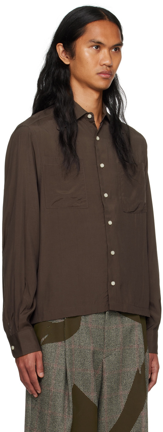 Factor's Brown Button Shirt