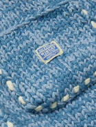 KAPITAL - Railroad Logo-Appliquéd Cotton Cardigan - Blue