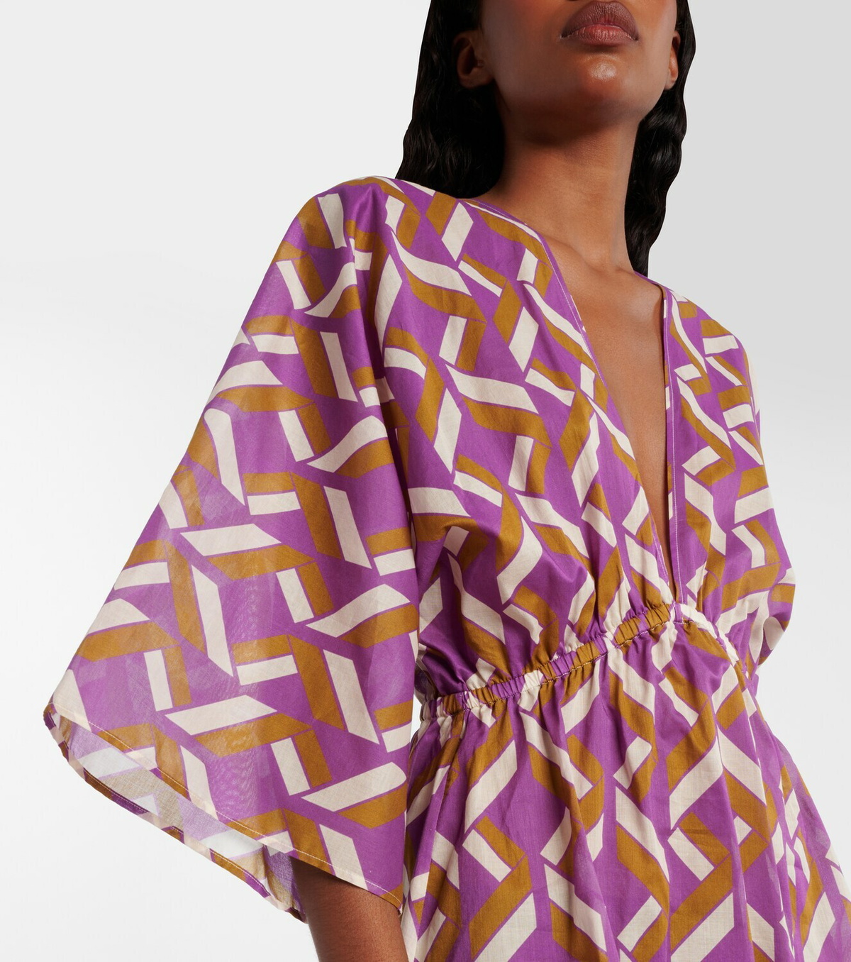 Eres Feel patterned cotton voile minidress