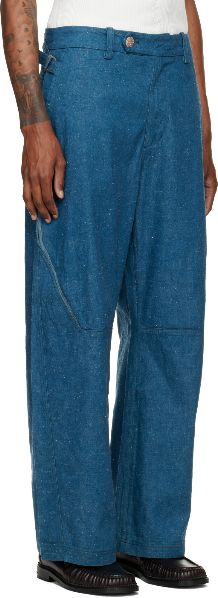 NULLUS Blue Low Poly Shift Jeans