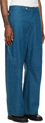 NULLUS Blue Low Poly Shift Jeans