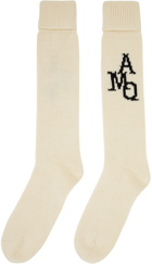 Alexander McQueen Off-White Monogram Socks