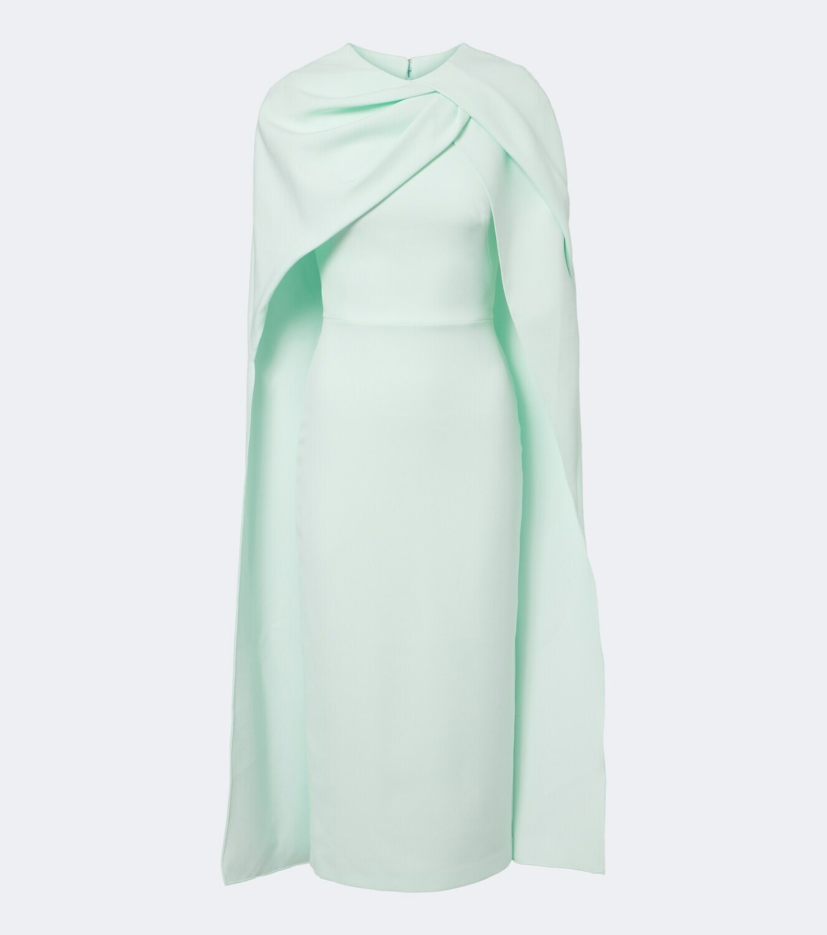 Safiyaa Oria caped crêpe midi dress