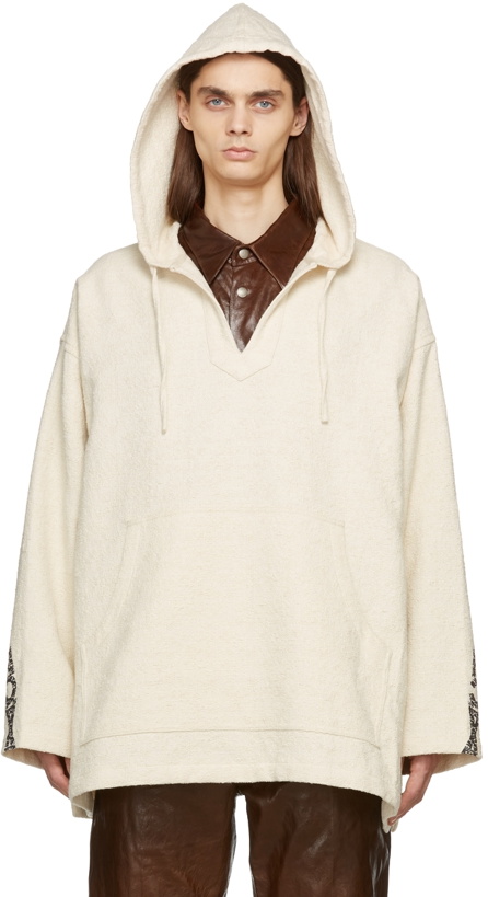 Photo: Acne Studios Beige Tweed Hooded Jacket