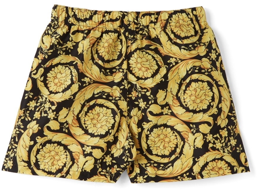 Versace Kids Medusa Contrasto cotton shorts - Yellow
