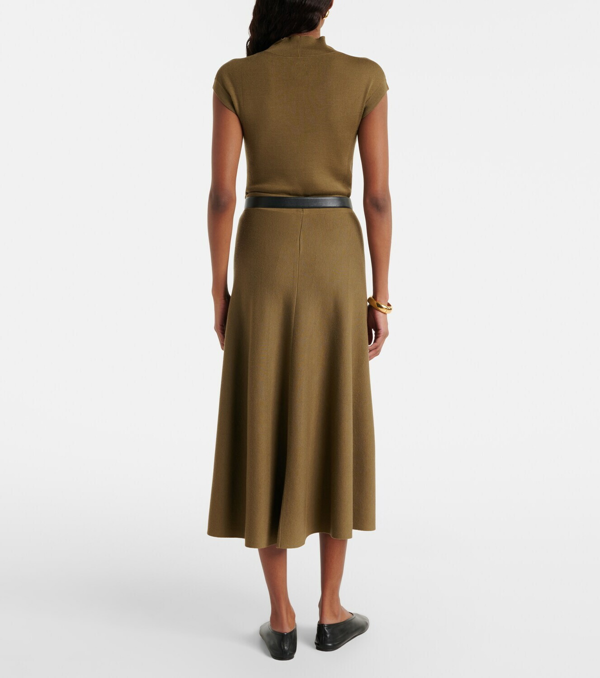 Jardin des Orangers Virgin wool midi skirt