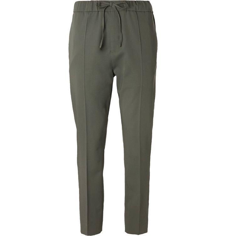 Photo: CMMN SWDN - Slim-Fit Tapered Wool Drawstring Suit Trousers - Green