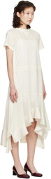 sacai Off-White Cotton Broadcloth Midi Dress