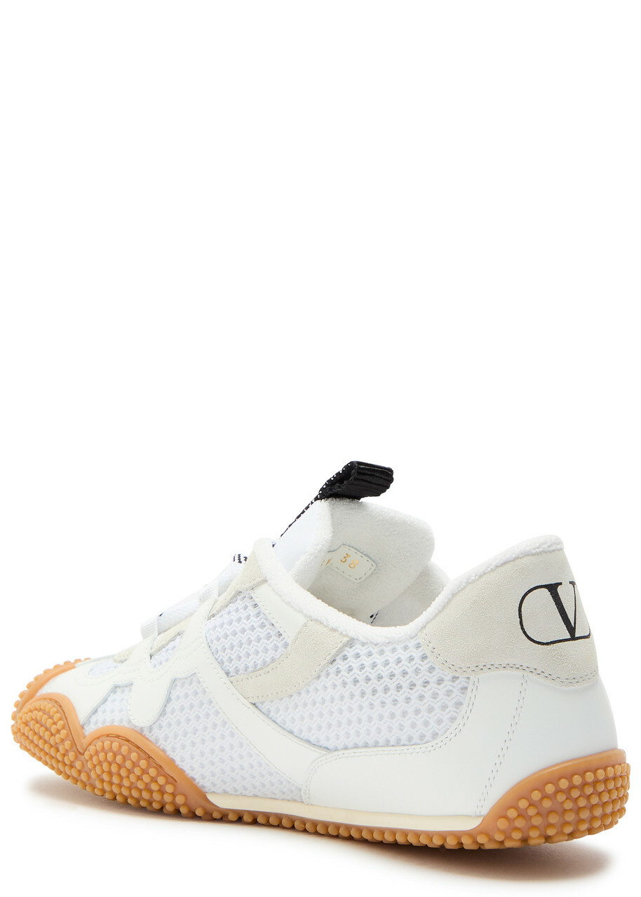 Valentino Garavani Amphibia Panelled Mesh Sneakers White