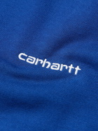 Carhartt WIP - Script Logo-Embroidered Cotton-Blend Jersey Sweatshirt - Blue