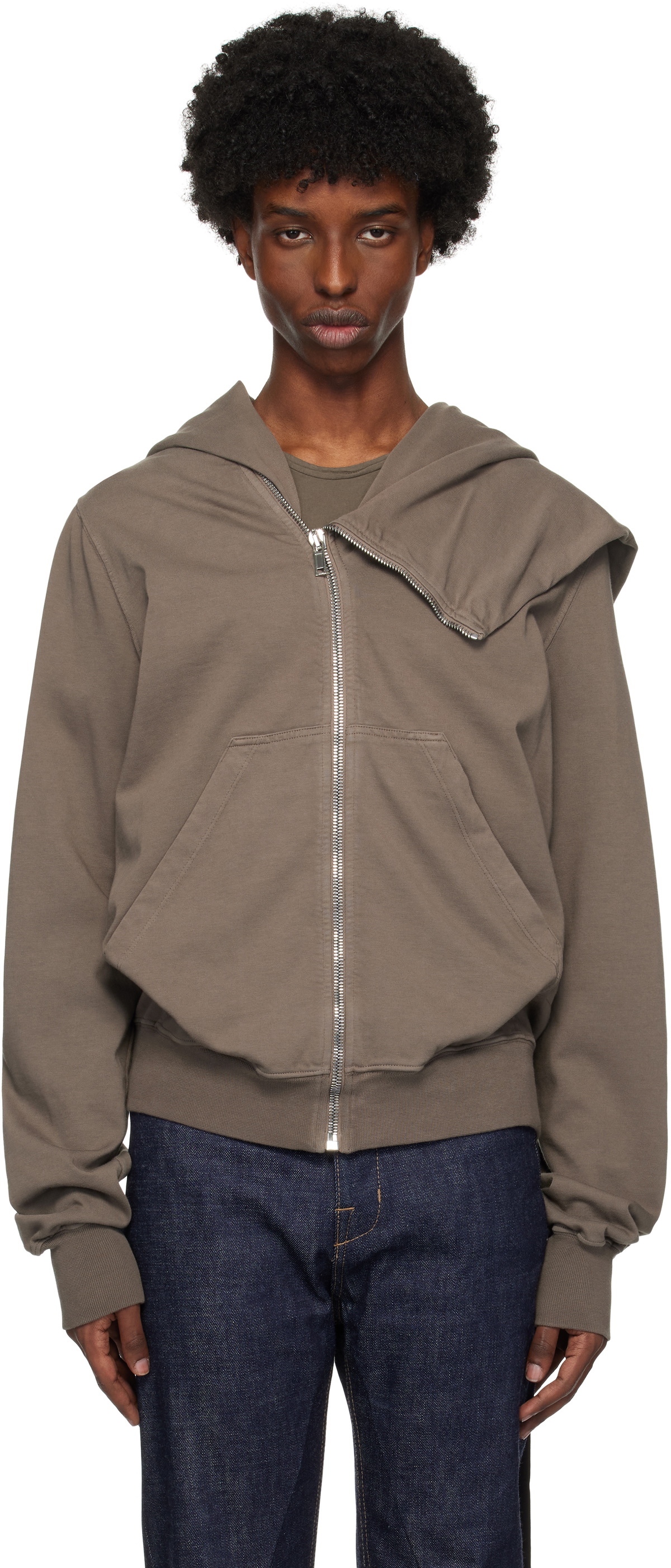 Rick Owens DRKSHDW Gray Porterville Mountain Hoodie Rick Owens Drkshdw