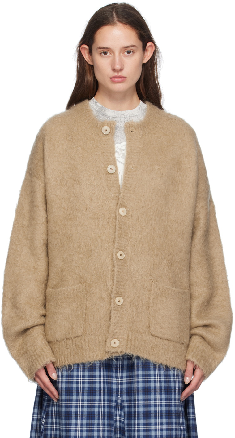 Acne Studios Beige Crewneck Cardigan Acne Studios