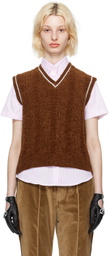 Ernest W. Baker Brown Striped Vest