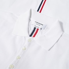 Thom Browne Men's Back Stripe Relaxed Fit Polo Shirt in White