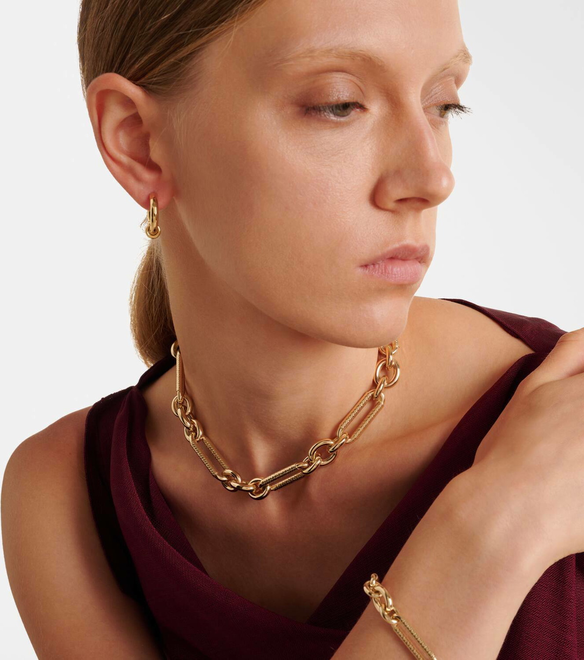 Lauren Rubinski Miuccia 14kt gold chain necklace
