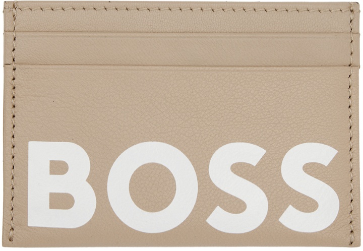 Photo: BOSS Beige Logo Card Holder