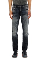 Diesel Slim Jeans Regular Waist 2019 D-Strukt, Black/Dark grey, Zip fly