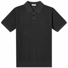 Dries Van Noten Men's Mindo Knit Polo Shirt in Black