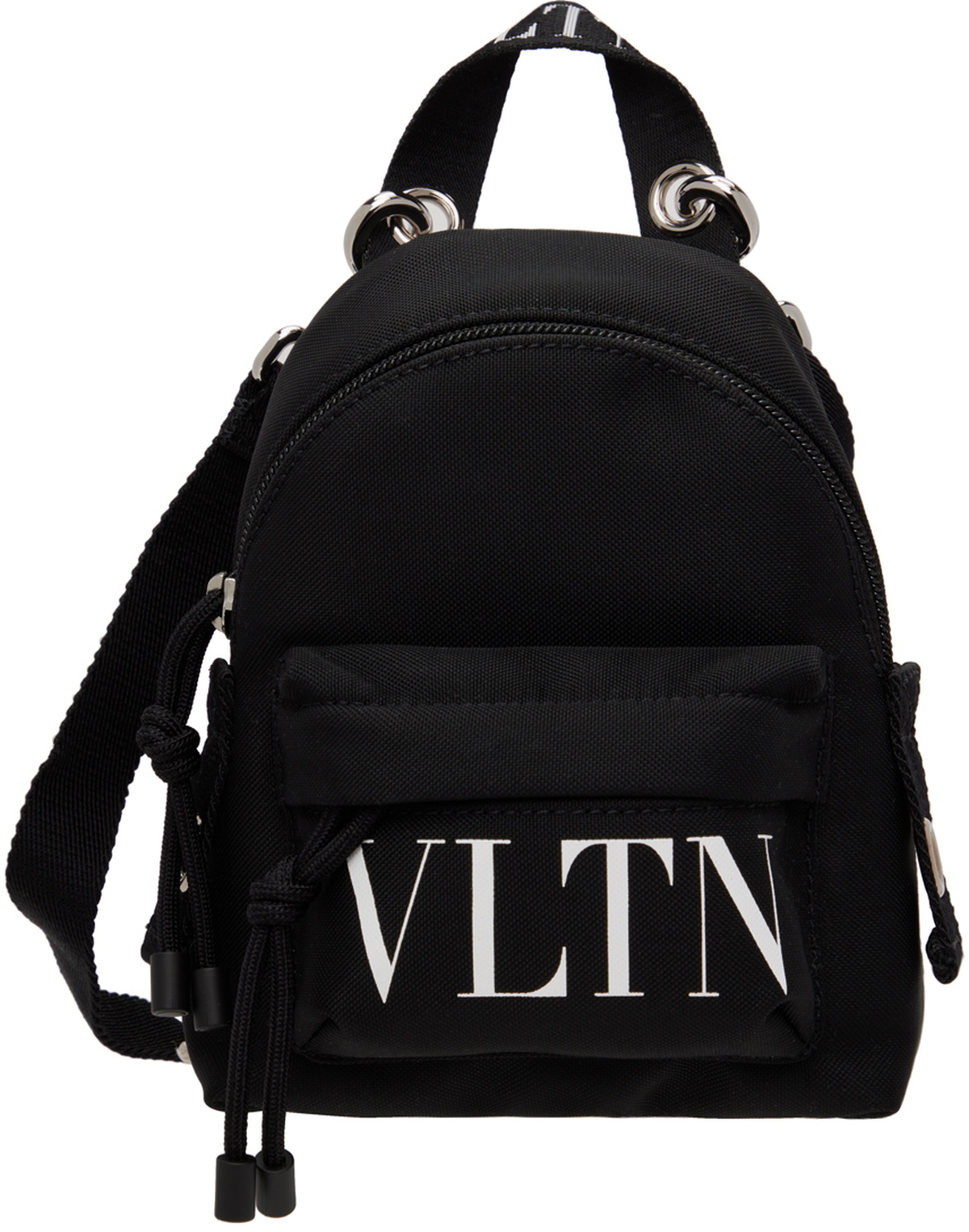 Valentino Garavani Black Mini 'VLTN' Backpack Valentino Garavani