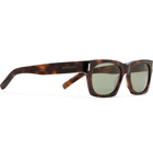 SAINT LAURENT - Square-Frame Acetate and Silver-Tone Sunglasses - Brown