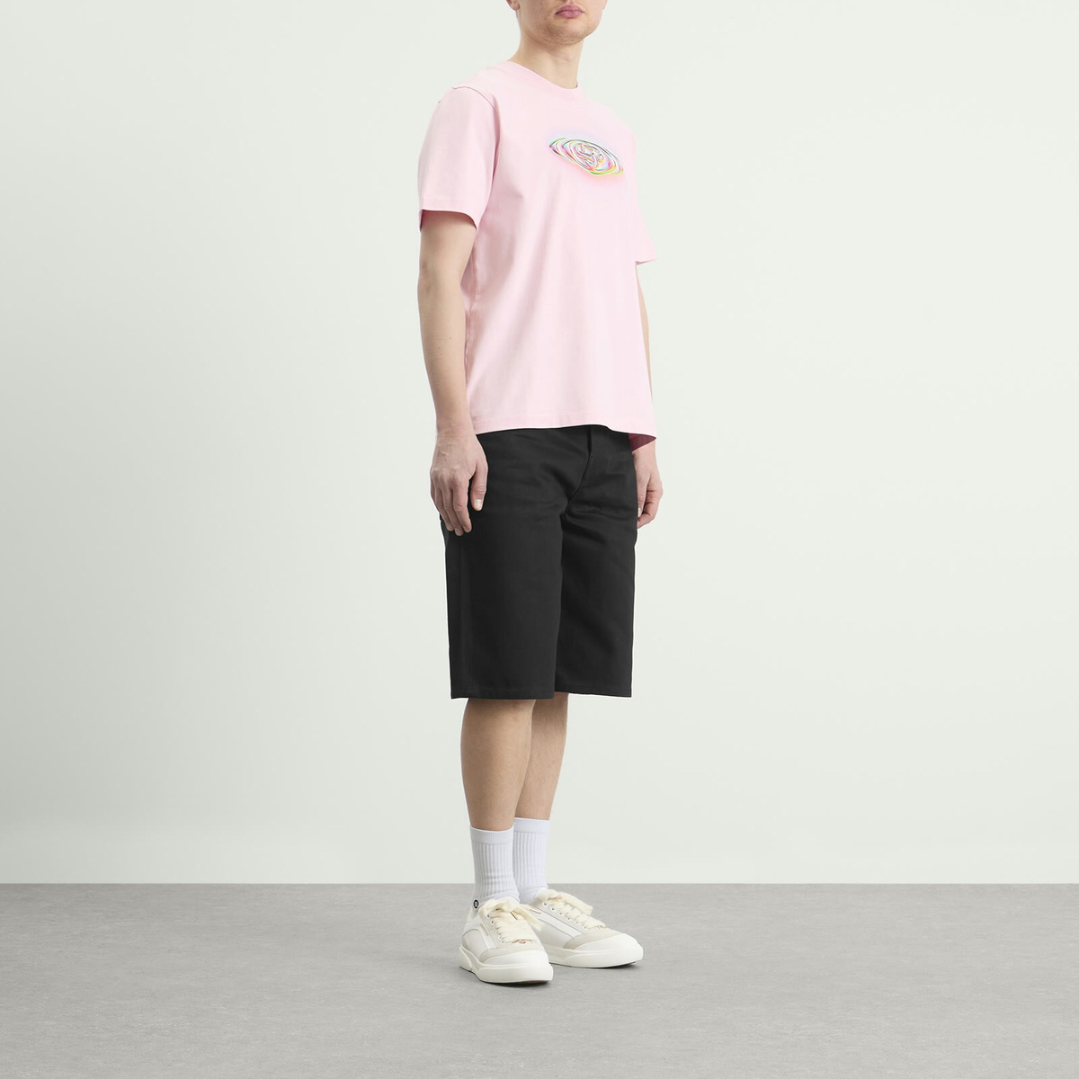 Casablanca Men's Glass Logo Classic T-Shirt in Pink