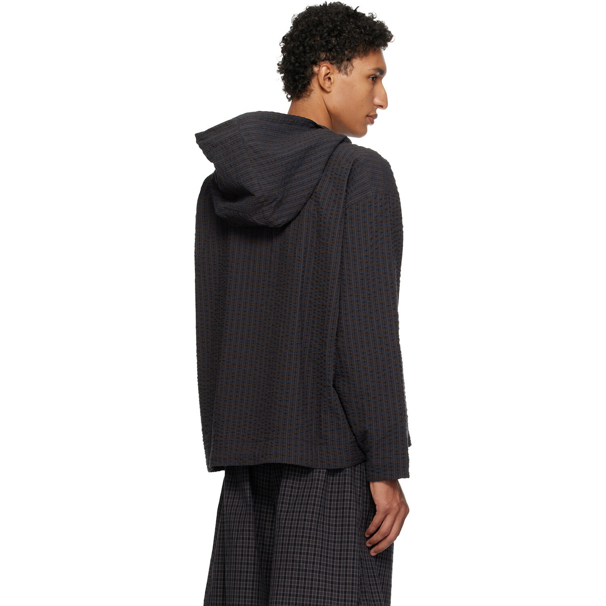 Cawley Brown & Navy Zip Up Hoodie