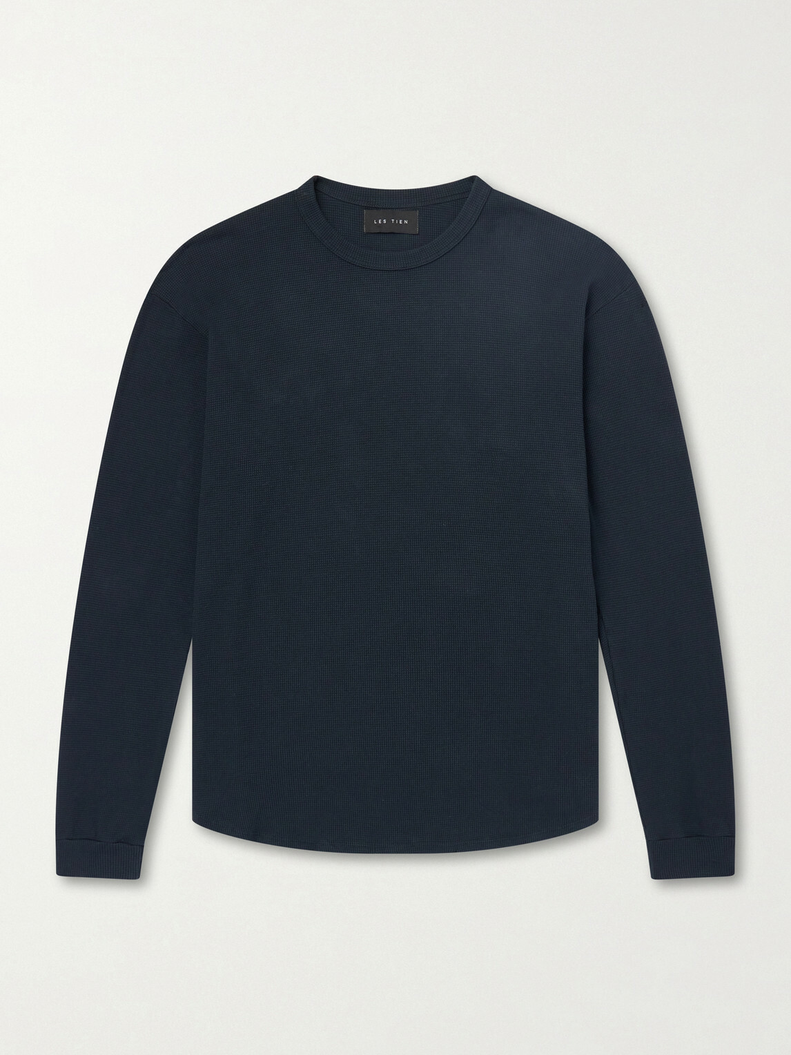Les Tien - Waffle-Knit Cotton-Blend Sweater - Black