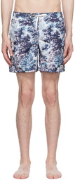 Bather Blue Polyester Swim Shorts