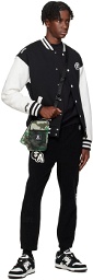 AAPE by A Bathing Ape Black Patch Bomber Jacket