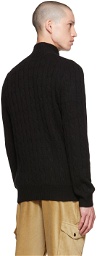 Polo Ralph Lauren Black Half-Zip Sweater