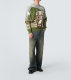 Junya Watanabe Intarsia cotton and wool sweater