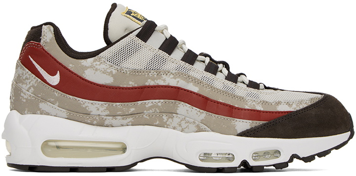 Photo: Nike Off-White & Brown Air Max 95 Sneakers