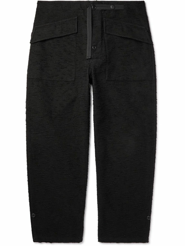 Photo: 4SDesigns - Tapered Cotton-Blend Tweed Trousers - Black