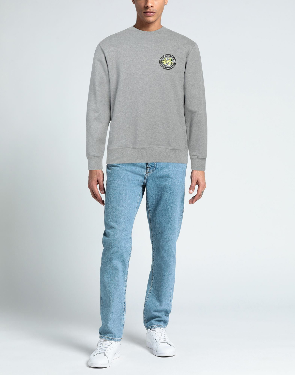 Gcds Mens Sweatshirt Light in Grey